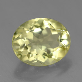 Quarzo naturale giallo da 3,73 ct, taglio ovale, VVS