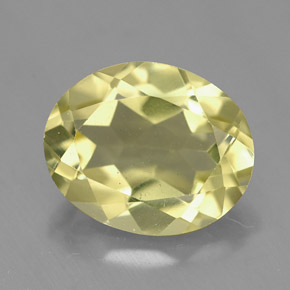 Quarzo Giallo limone naturale da 3.33 ct, Taglio ovale, VVS-VS