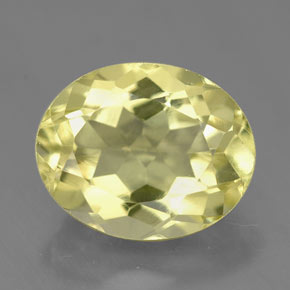 Quarzo naturale giallo da 3,51 ct, taglio ovale, VVS-VS
