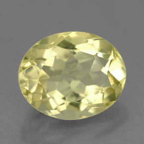 Quarzo naturale giallo da 3,51 ct, taglio ovale, VVS-VS