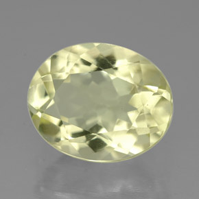 Quarzo naturale giallo da 3,66 ct, taglio ovale, VVS