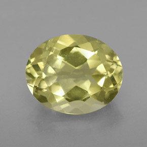 Quarzo naturale giallo da 3,17 ct, taglio ovale, VVS-VS