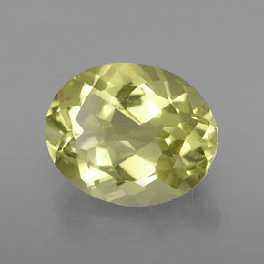 Quarzo naturale giallo da 3,17 ct, taglio ovale, VVS-VS