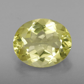 Quarzo naturale giallo da 3,17 ct, taglio ovale, VVS