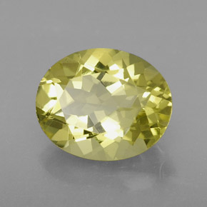 Quarzo Giallo limone naturale da 3.05 ct, Taglio ovale, VVS