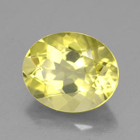 Quarzo naturale giallo da 3,20 ct, taglio ovale, VVS-VS