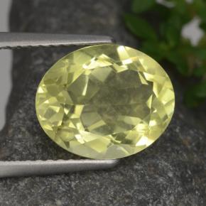 Quarzo naturale giallo da 3,21 ct, taglio ovale, VVS-VS