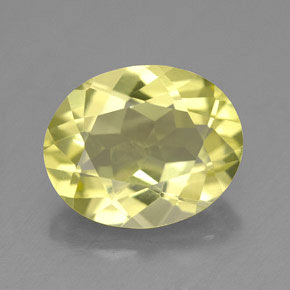 Quarzo naturale giallo da 3,09 ct, taglio ovale, VVS
