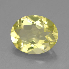 Quarzo naturale giallo da 3,09 ct, taglio ovale, VVS