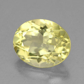 Quarzo naturale giallo da 3,41 ct, taglio ovale, VS