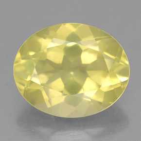 Quarzo naturale giallo da 3,20 ct, taglio ovale, VS