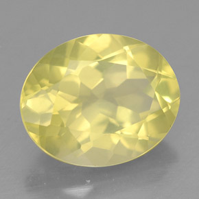Quarzo naturale giallo da 3,20 ct, taglio ovale, VS