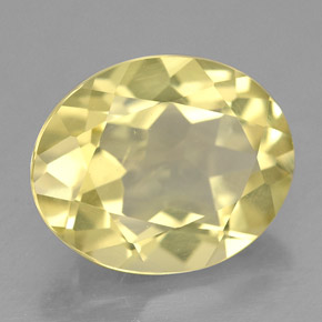 Quarzo naturale giallo da 3,13 ct, taglio ovale, VS
