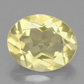 Quarzo naturale giallo da 3,13 ct, taglio ovale, VS