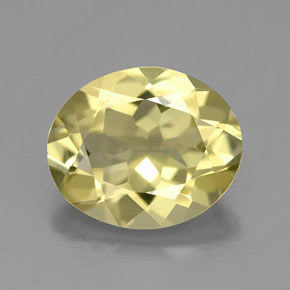 Quarzo naturale giallo da 2,89 ct, taglio ovale, VVS-VS
