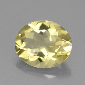 Quarzo naturale giallo da 2,89 ct, taglio ovale, VVS-VS