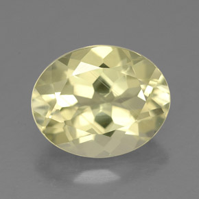 Quarzo naturale giallo da 3,24 ct, taglio ovale, VS