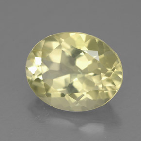 Quarzo naturale giallo da 3,24 ct, taglio ovale, VS