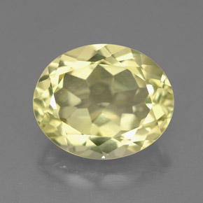 Quarzo naturale giallo da 3,32 ct, taglio ovale, VVS
