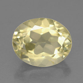 Quarzo naturale giallo da 3,22 ct, taglio ovale, VVS