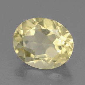 Quarzo naturale giallo da 3,22 ct, taglio ovale, VVS