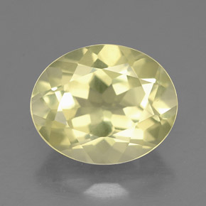 Quarzo naturale giallo da 3,33 ct, taglio ovale, VS