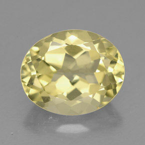 Quarzo naturale giallo da 3,51 ct, taglio ovale, VVS