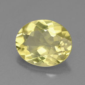 Quarzo naturale giallo da 2,88 ct, taglio ovale, VVS