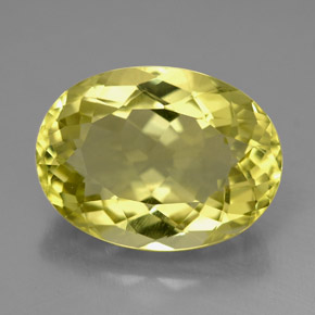Quarzo naturale giallo da 8,98 ct, taglio ovale, VVS