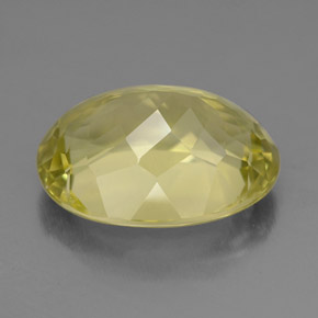 Quarzo naturale giallo da 8,98 ct, taglio ovale, VVS