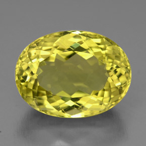 Quarzo naturale giallo da 10,51 ct, taglio ovale, VVS