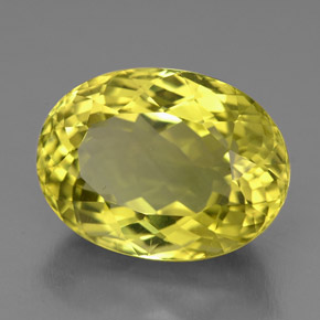 Quarzo naturale giallo da 10,51 ct, taglio ovale, VVS