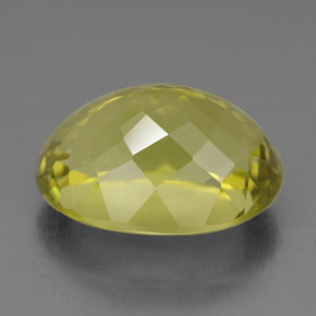 Quarzo naturale giallo da 10,51 ct, taglio ovale, VVS