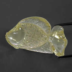 Quarzo naturale giallo da 39,76 ct, trasparente, trasparente/traslucido