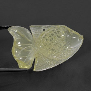 Quarzo naturale giallo da 41,09 ct, trasparente, trasparente/traslucido