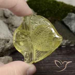 Quarzo Giallo pallido naturale da 72.27 ct, Taglio a fantasia, Traslucido