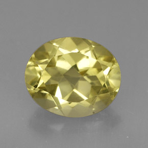Quarzo naturale giallo da 3,73 ct, taglio ovale, VVS-VS