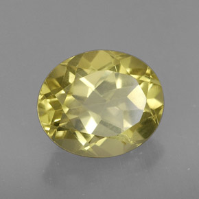 Quarzo naturale giallo da 3,73 ct, taglio ovale, VVS-VS