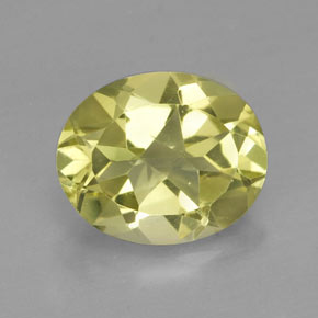 Quarzo naturale giallo da 3,28 ct, taglio ovale, VVS