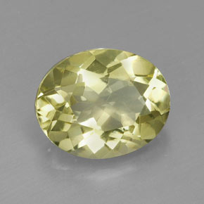 Quarzo naturale giallo da 3,46 ct, taglio ovale, VVS-VS