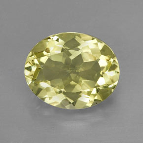 Quarzo naturale giallo da 3,48 ct, taglio ovale, VVS-VS