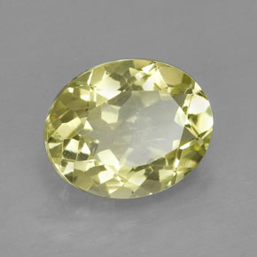 Quarzo naturale giallo da 3,48 ct, taglio ovale, VVS-VS