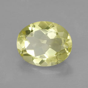 Quarzo Giallo limone naturale da 2.90 ct, Taglio ovale, VVS