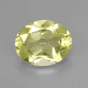 Quarzo naturale giallo da 2,92 ct, taglio ovale, VS