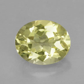 Quarzo naturale giallo da 3,67 ct, taglio ovale, VVS
