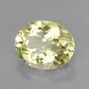 Quarzo naturale giallo da 3,80 ct, taglio ovale, VVS