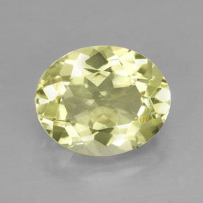 Quarzo naturale giallo da 3,54 ct, taglio ovale, VVS