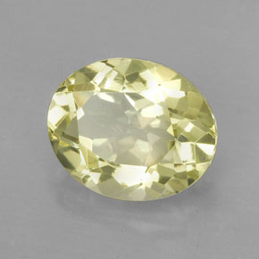 Quarzo naturale giallo da 3,54 ct, taglio ovale, VVS