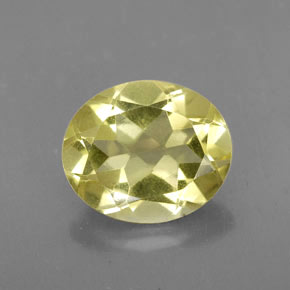 Quarzo naturale giallo da 3,15 ct, taglio ovale, VVS-VS