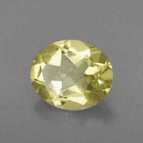 Quarzo naturale giallo da 3,15 ct, taglio ovale, VVS-VS